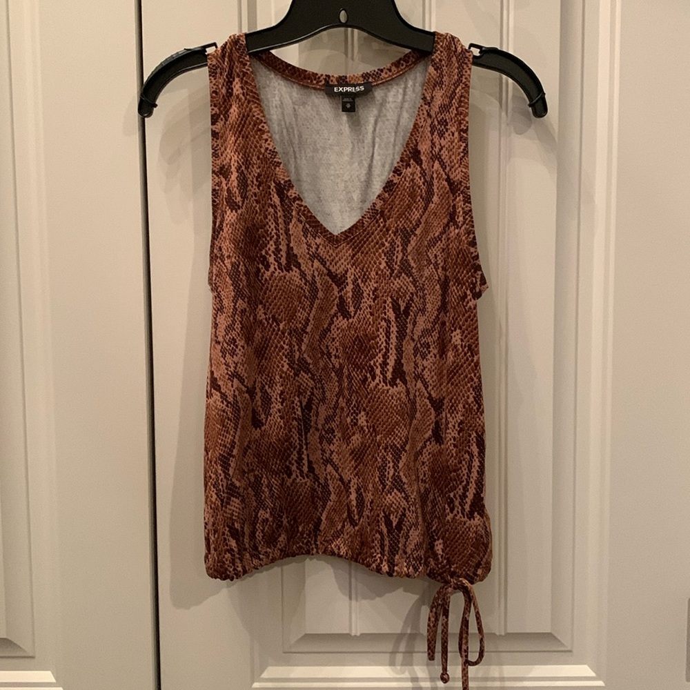EXPRESS Snakeskin Print Tank Top XS